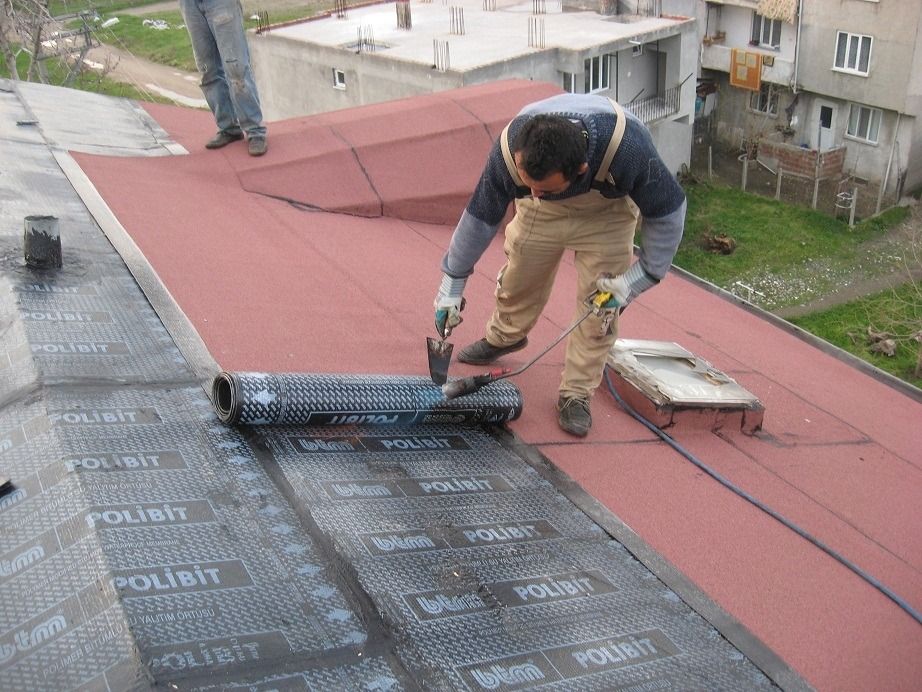 Evka-1 EPDM Kauçuk Çatı – düz çatıda arduvazlı bitümlü membran serimi
